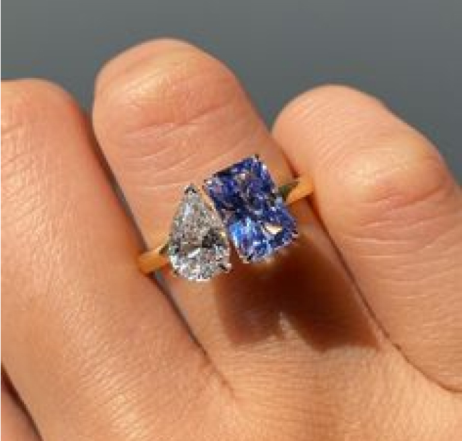 Anillo de oro y nombre de la piedra