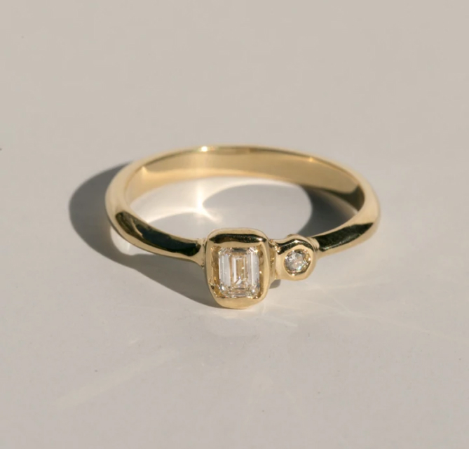 Anillo de oro y nombre de la piedra